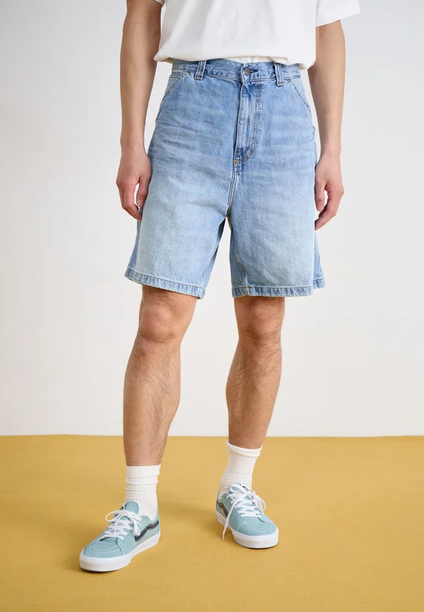 SINGLE KNEE CAMANO - Jeans Shorts - blue