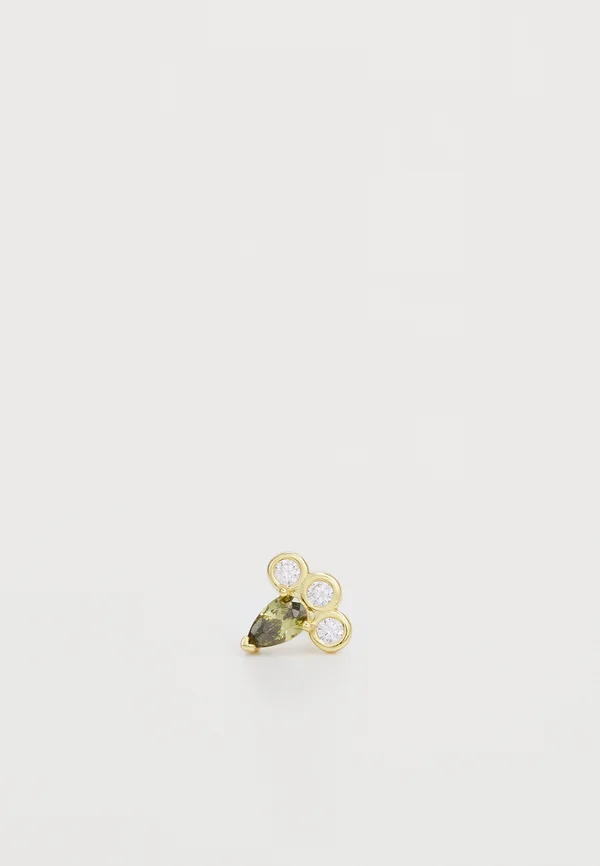 SINGLE STUD EARRING - Einzelner Ohrring - gold-coloured/green
