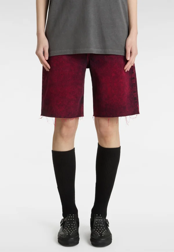 SIRELLE OVER-DYED CUT-OFF JORTS - Jeans Shorts - cherries jubilee