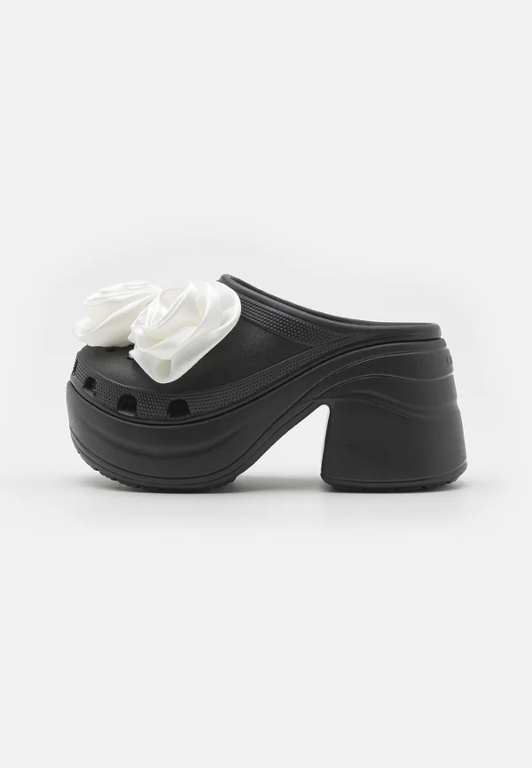 SIREN ROSETTE UNISEX - Pantolette hoch - black
