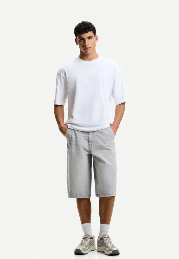 SKATER - Jeans Shorts - grey