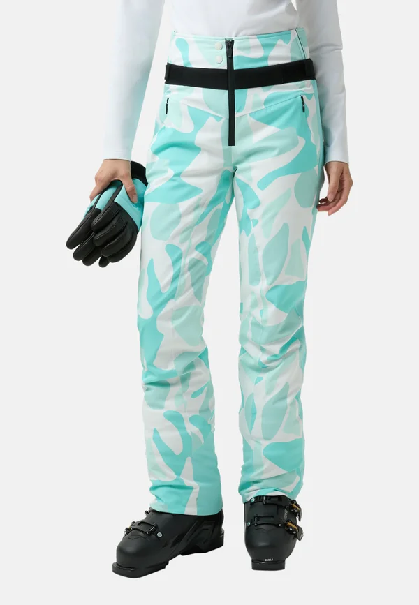 Skihose - eisblau weiß