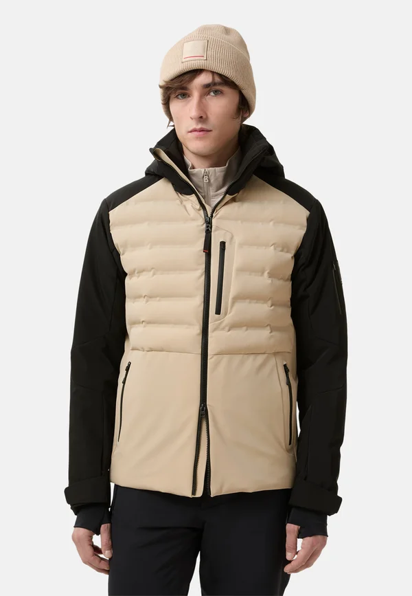 Skijacke - beige schwarz