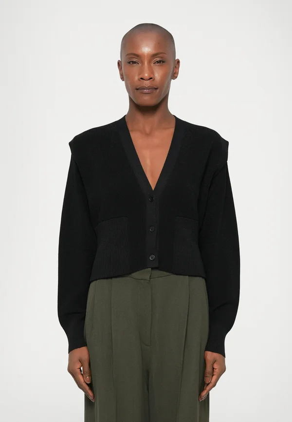 SKYE - Strickjacke - black/silver coloured