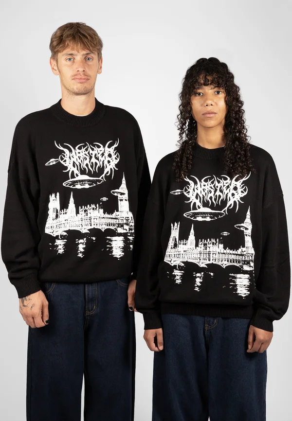 SKYLAB UNISEX - Strickpullover - black