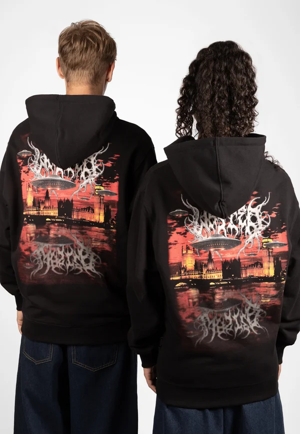 SKYLAB ZIP HOODIE UNISEX - Sweatjacke - black
