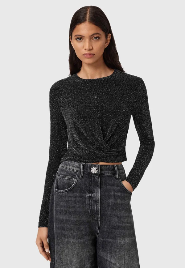 SKYLAR - Strickpullover - silver/black