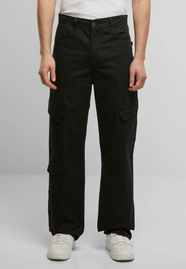 SLANTED POCKET  - Cargohose - black