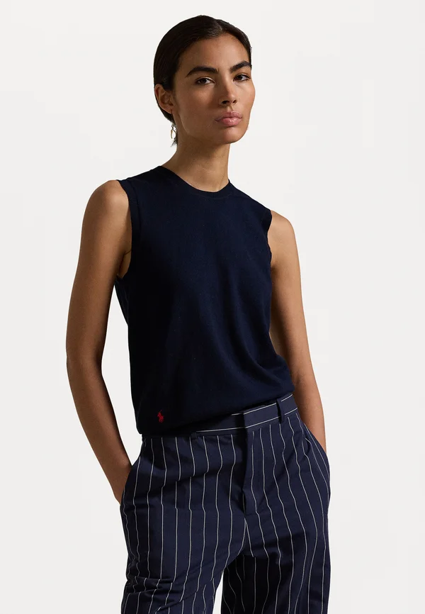 SLEEVELESS CREWNECK SWEATER - Strickpullover - hunter navy