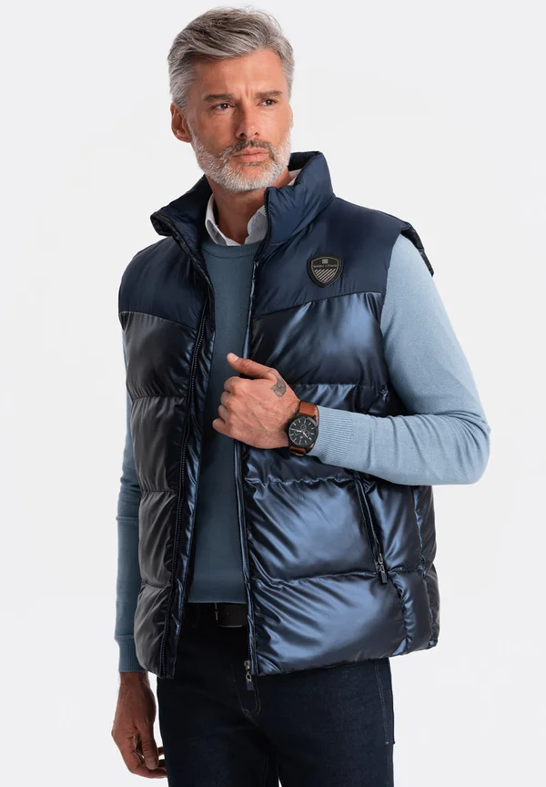 SLEEVELESS QUILTED - Weste - navy blue