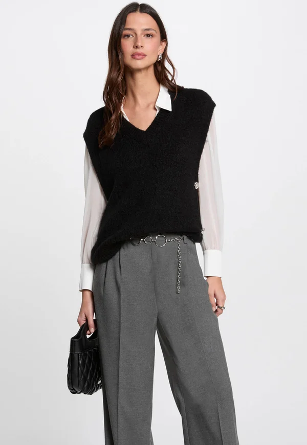 SLEEVELESS - Strickpullover - noir