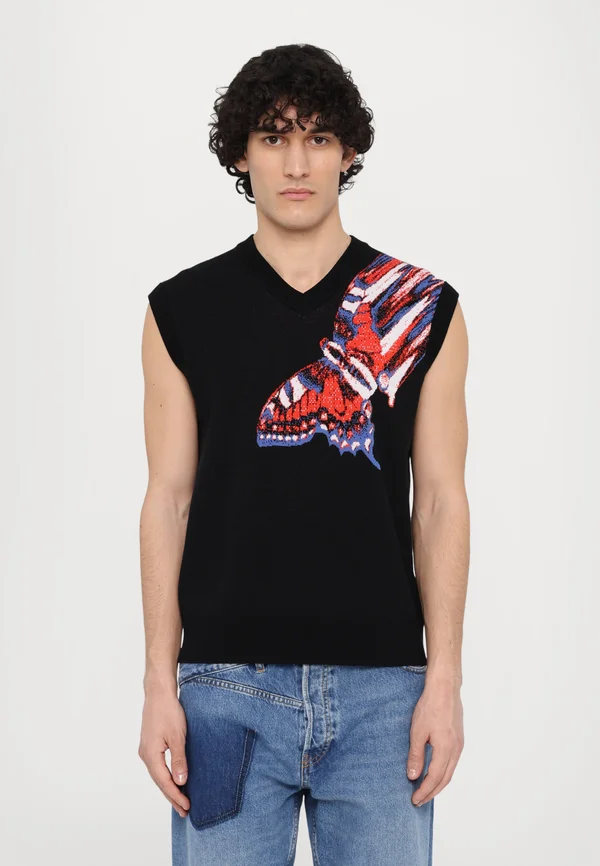 SLEEVELESS SWEATER - Weste - black