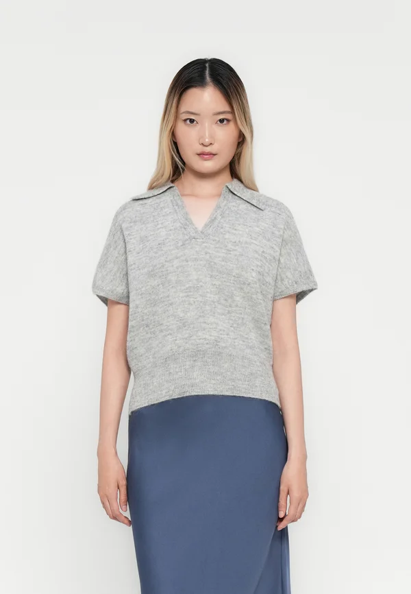 SLFLULU - Strickpullover - light grey melange