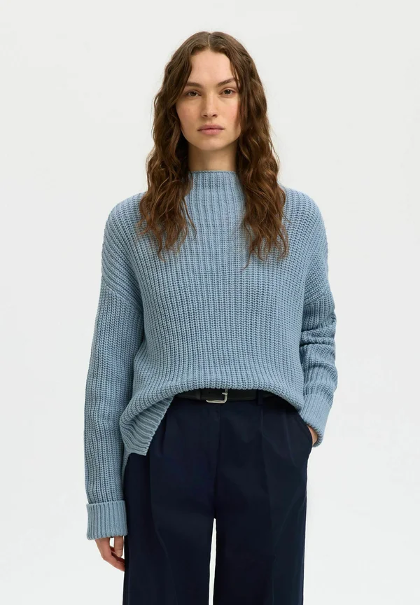 SLFSELMA SUS LS NOOS - Strickpullover - dusty blue
