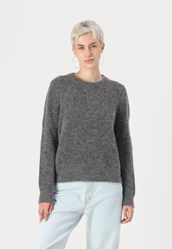 SLFSIA O NECK - Strickpullover - medium grey