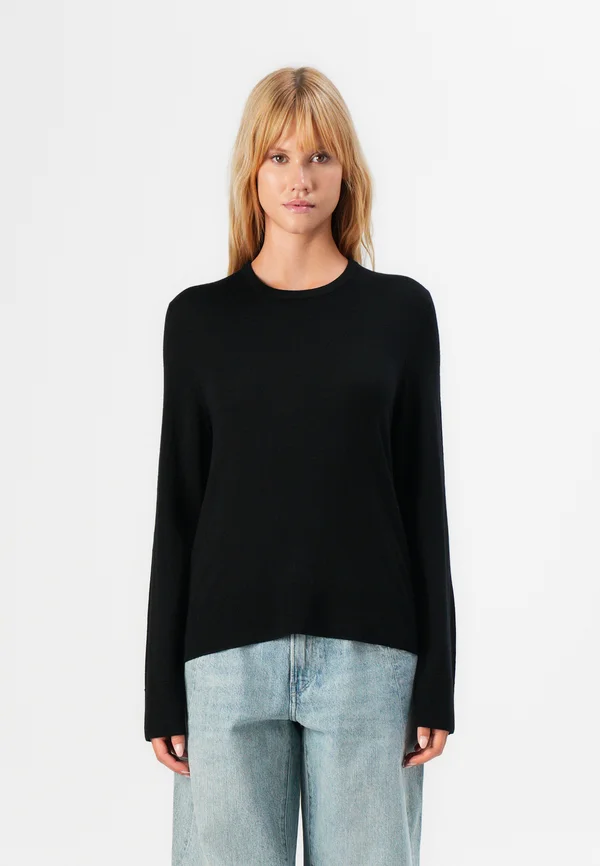 SLFTHEA LS O O-NECK - Strickpullover - black