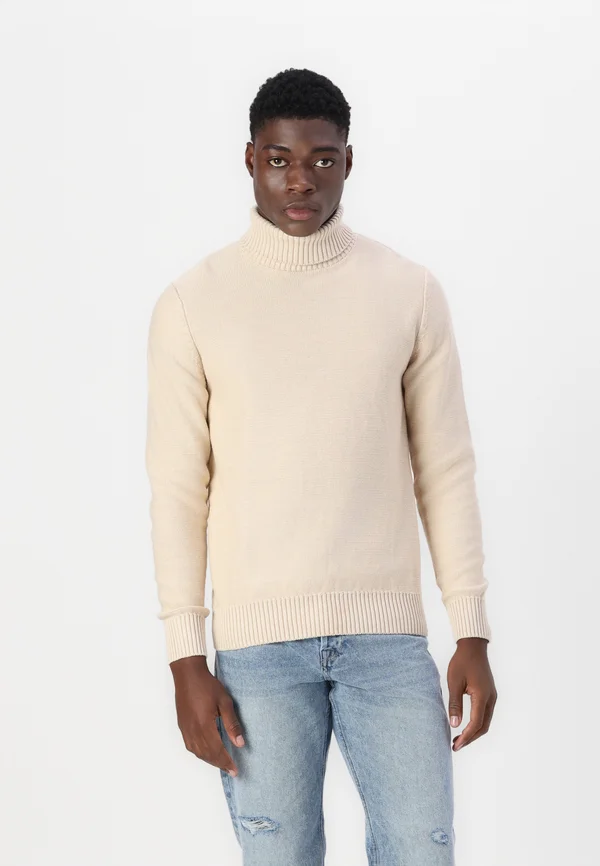 SLHAXEL ROLL NECK - Strickpullover - oatmeal