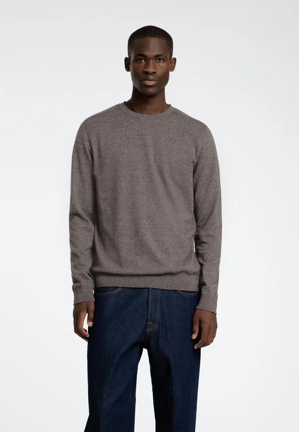SLHBERG CREW NECK - Strickpullover - grey
