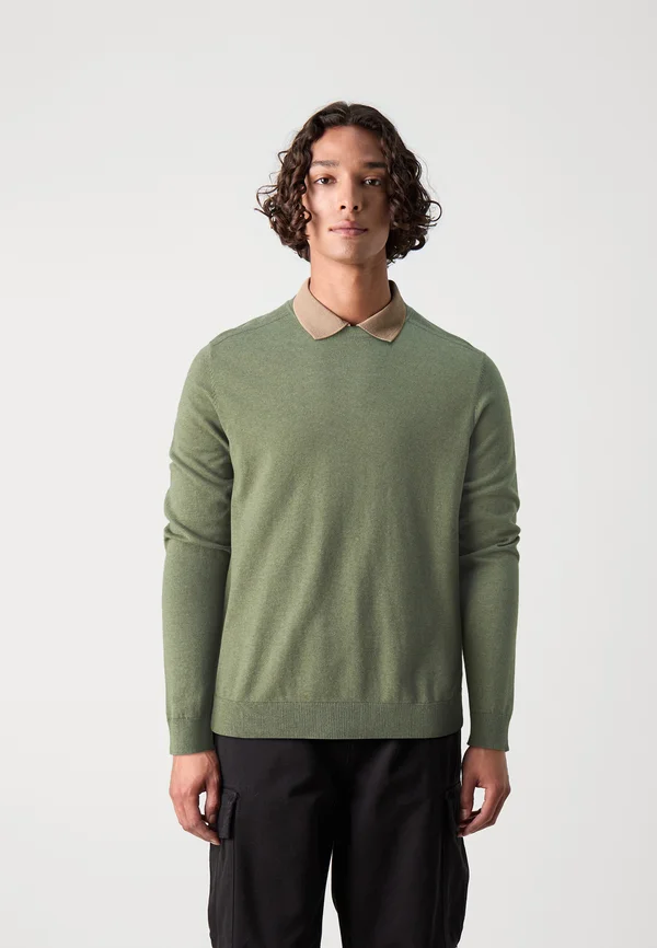 SLHBERG CREW NECK - Strickpullover - kalamata