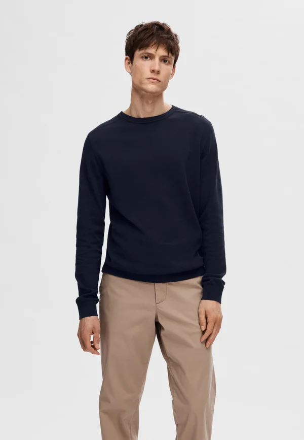 SLHBERG CREW NECK - Strickpullover - navy blazer