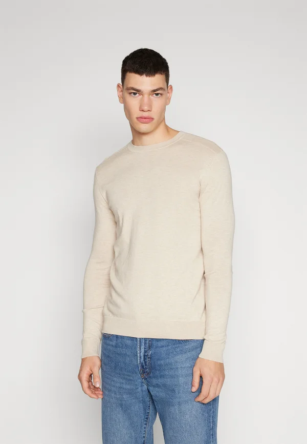 SLHBERG CREW NECK - Strickpullover - oatmeal