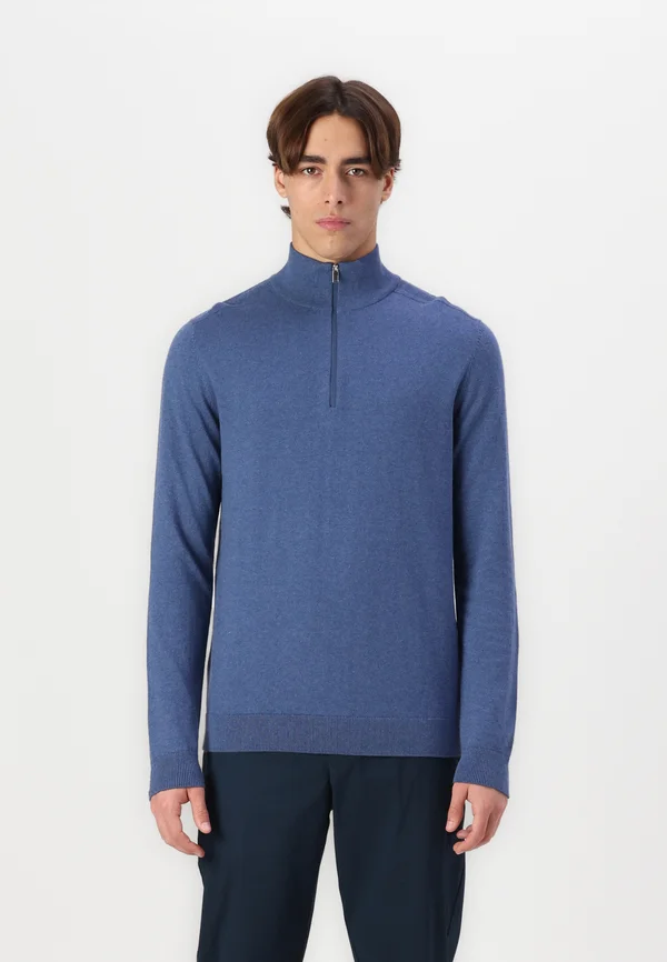 SLHBERG HALF ZIP - Strickpullover - oceana