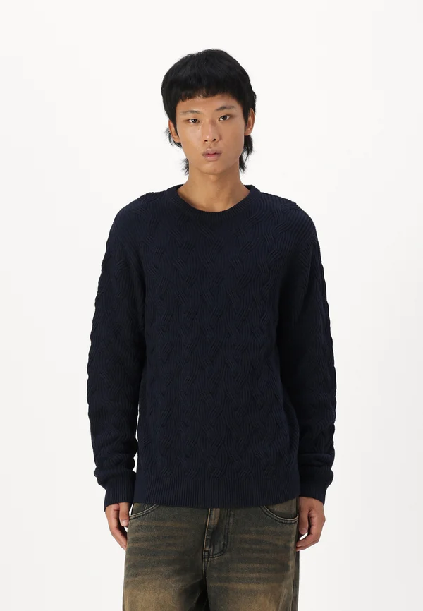 SLHCALLIS CREW NECK NOOS - Strickpullover - sky captain