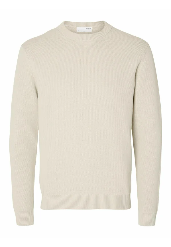 SLHDANE STRUCTURE CREW NECK - Strickpullover - oatmeal