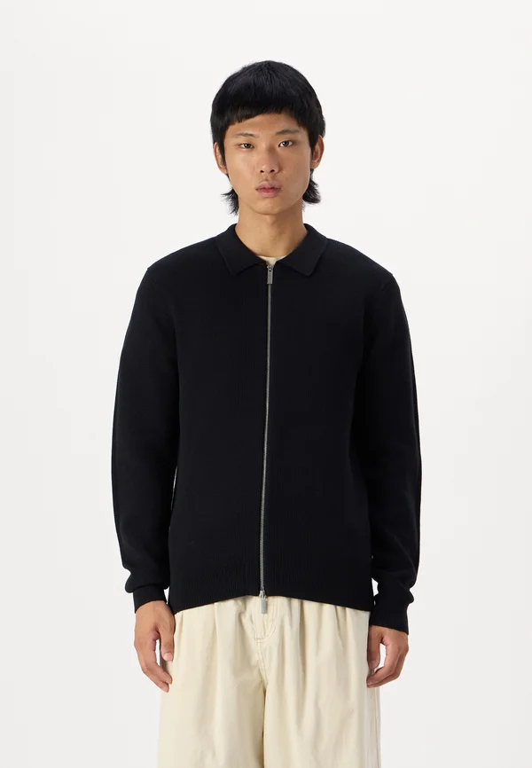 SLHDANE STRUCTURE - Strickjacke - black