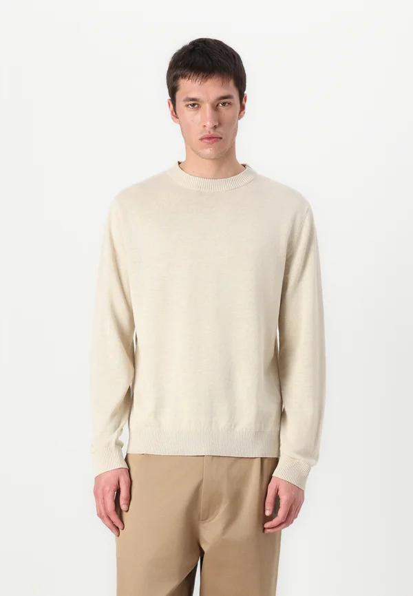 SLHMATTIS SUN CREW NECK - Strickpullover - oatmeal