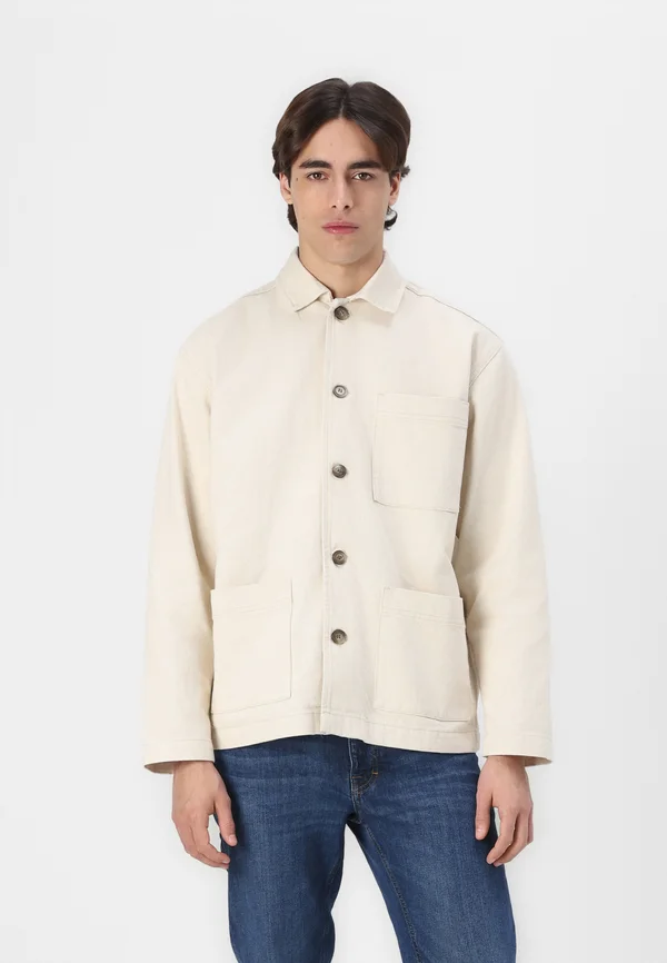 SLHNOAH HYBRID JACKET - Jeansjacke - ecru