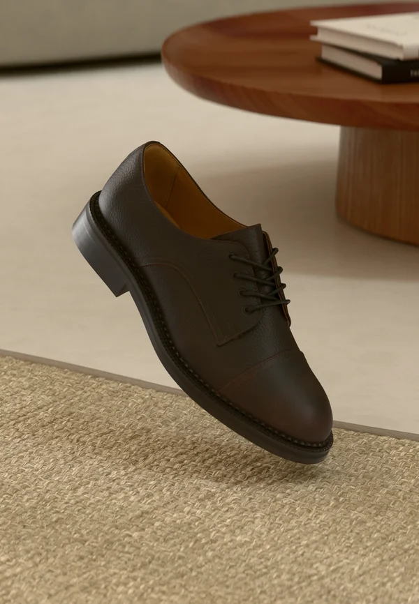 SLHOTIS TOE CAP SHOE - Schnürer - demitasse