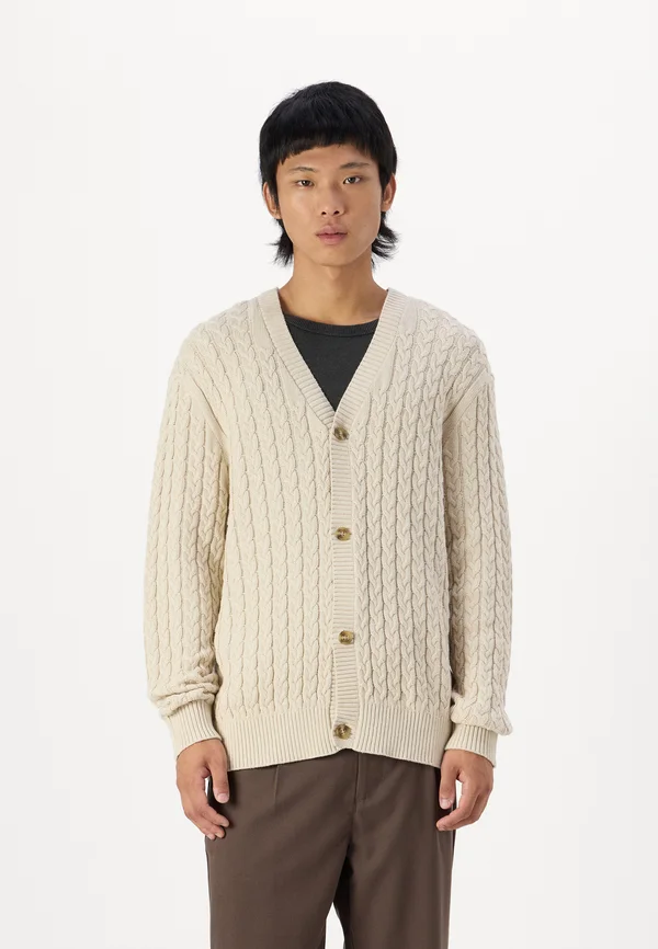 SLHRELAXED - Strickjacke - oatmeal
