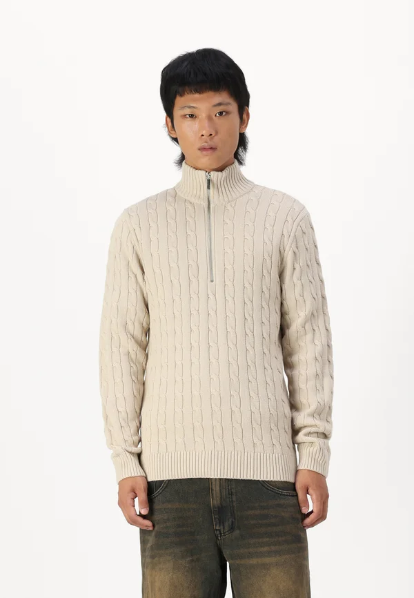 SLHRYAN STRUCTURE - Strickpullover - oatmeal