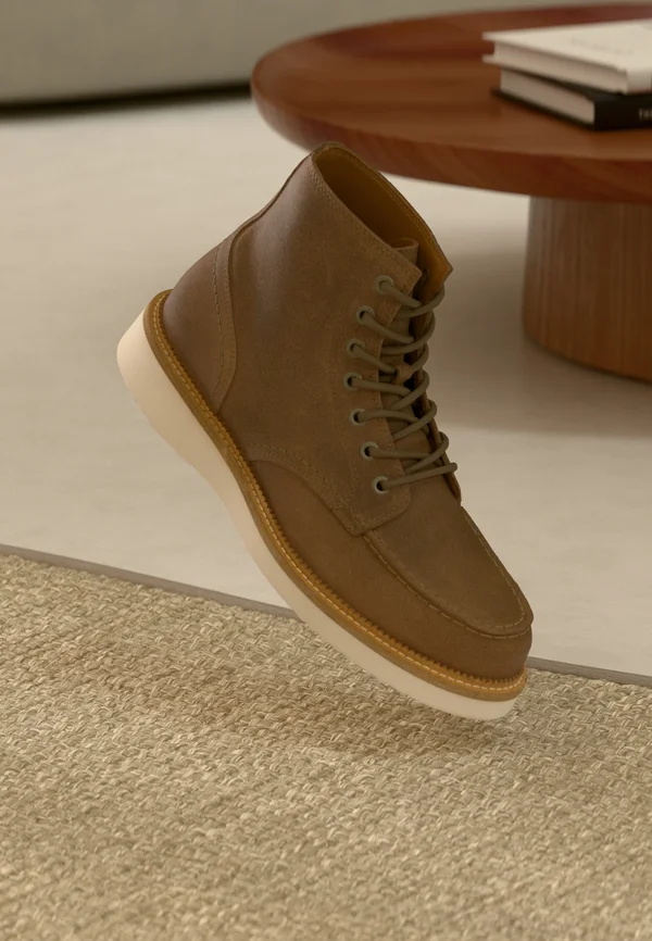 SLHTEO NEW MOC TOE BOOT - Schnürstiefelette - brown