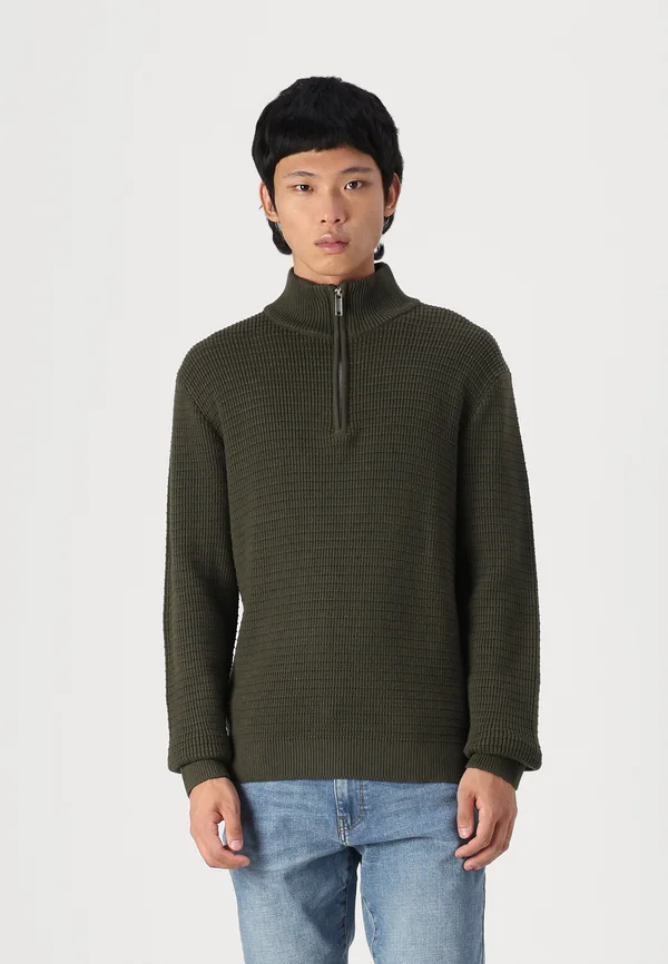 SLHTHEO STRUCTURE  - Strickpullover - forest night