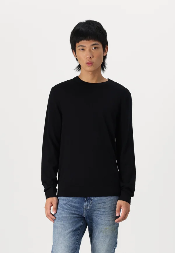 SLHTRAY CREW NECK NOOS - Strickpullover - black