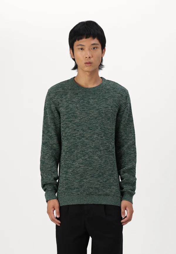 SLHVINCE BUBBLE CREW NECK - Strickpullover - rain forest