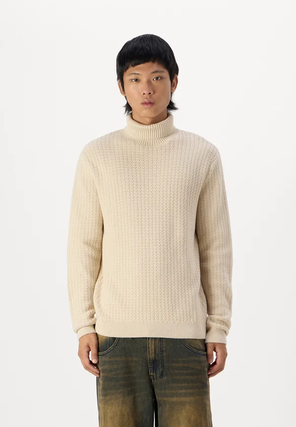 SLHZIG STRUCTURE  - Strickpullover - oatmeal