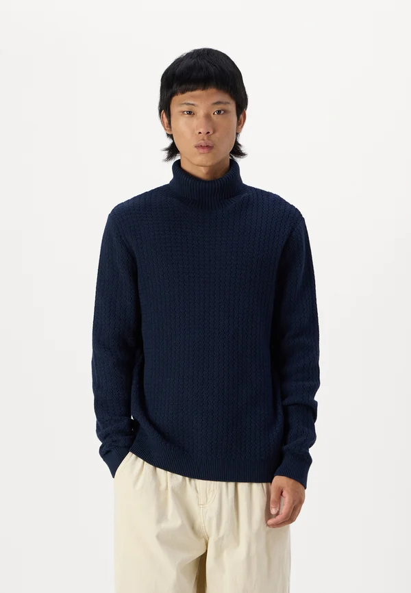 SLHZIG STRUCTURE  - Strickpullover - sky captain