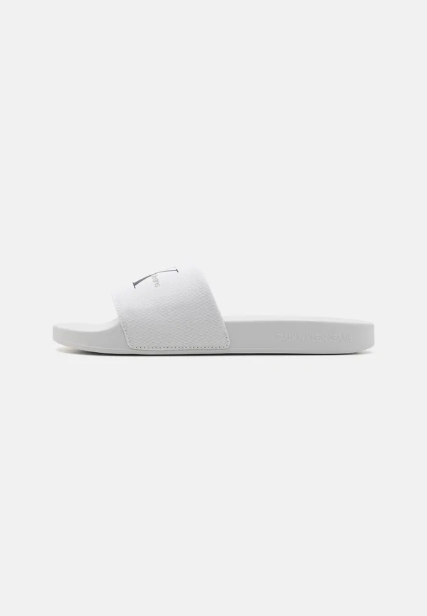 SLIDE MONOGRAM  - Pantolette flach - bright white/black