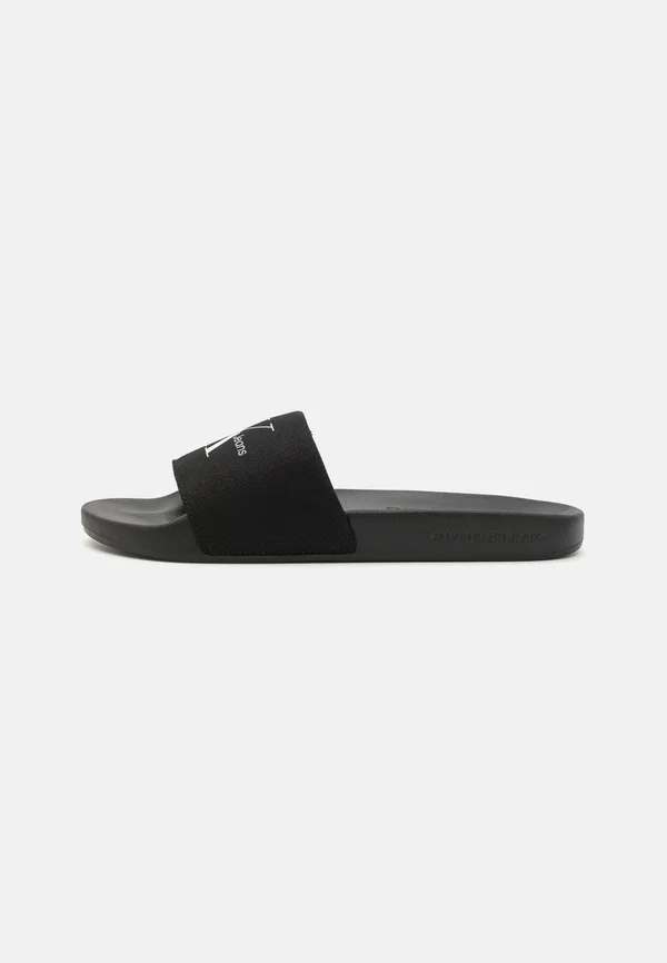 SLIDE MONOGRAM  - Pantolette flach - triple black