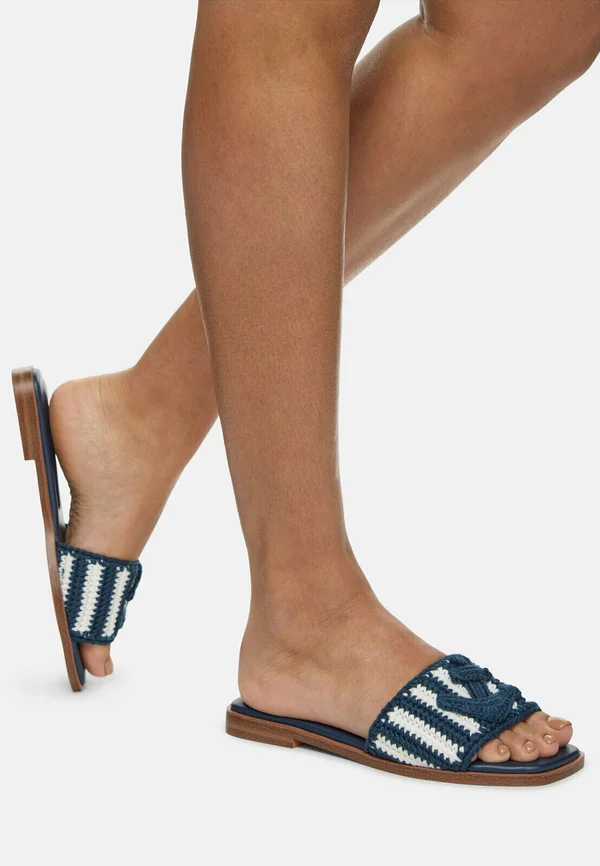 SLIDE - Pantolette flach - blue combo