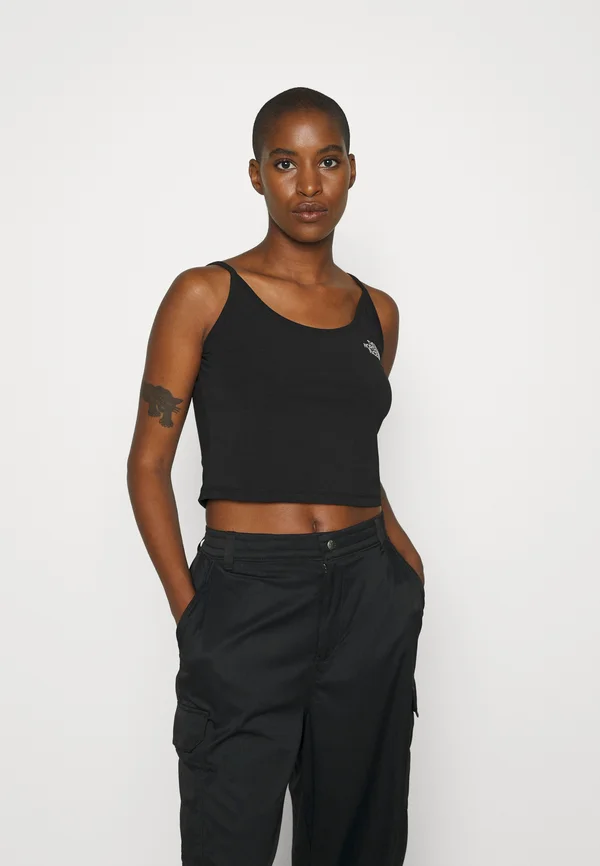 SLIM CROP TANK - Top - black