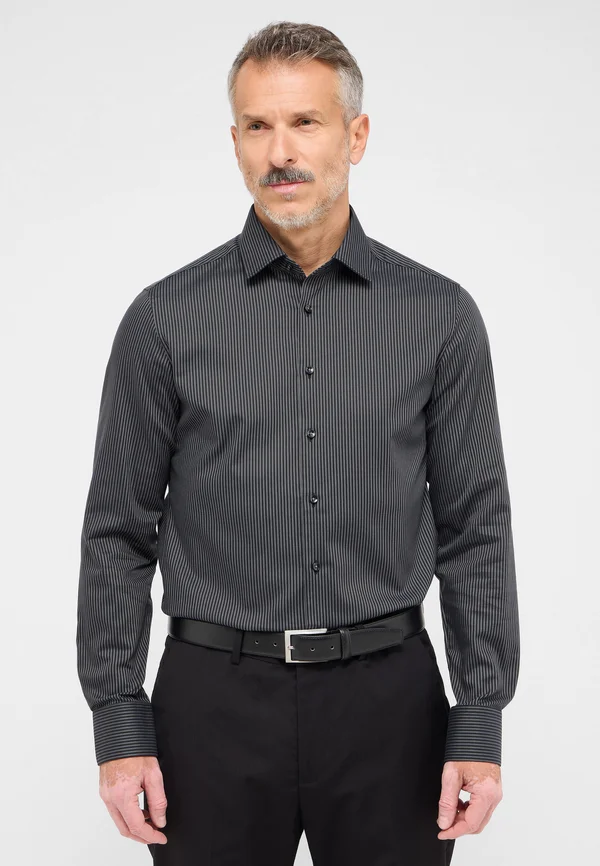 SLIM FIT - Businesshemd - anthrazit