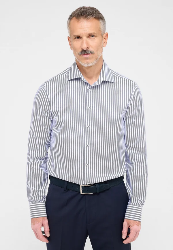 SLIM FIT - Businesshemd - rauchblau