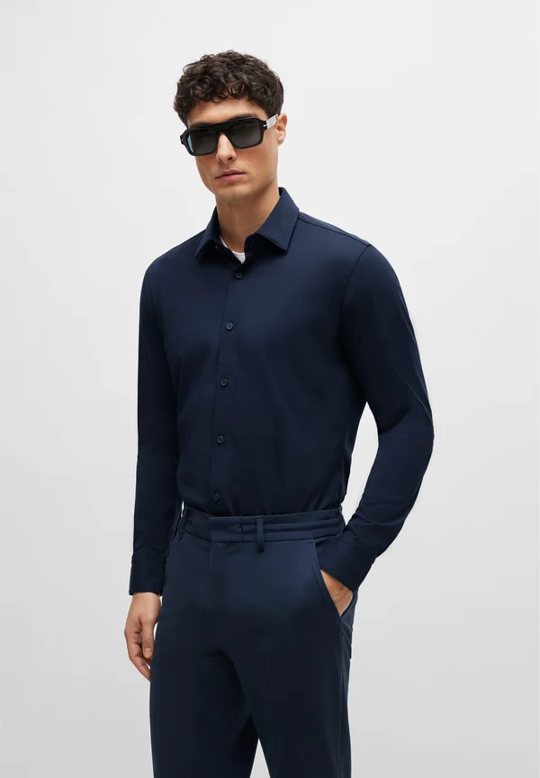 Slim Fit Langarm - Businesshemd - dark blue