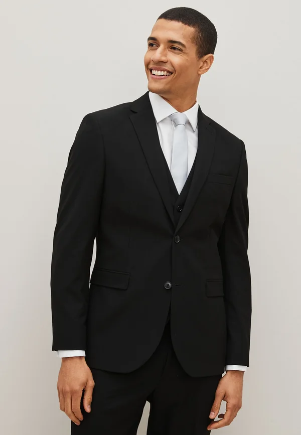 SLIM FIT MOTIONFLEX TWO BUTTON - Sakko - black