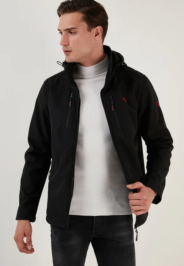SLIM FIT - Outdoorjacke - black