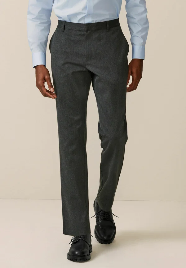 SLIM FIT PLAIN FRONT - Anzughose - grey